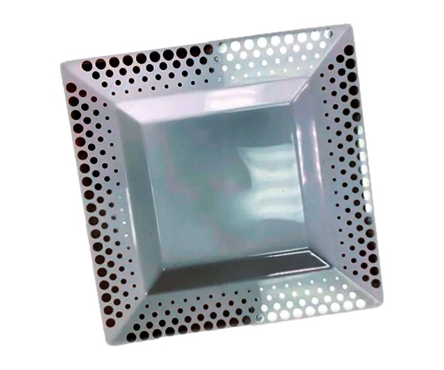Тарелка "Complement" 205х205мм квадратная белая с серебряными точками 