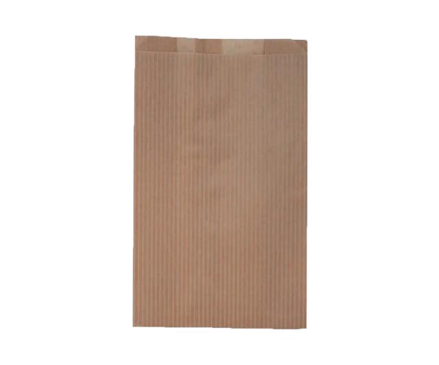 Крафт-пакет бумажный "Полоска" 35х20х10см коричневый 
