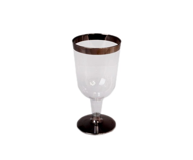 Фужер для вина "Complement" 180мл прозрачный с серебряной полосой (D.R.V.)